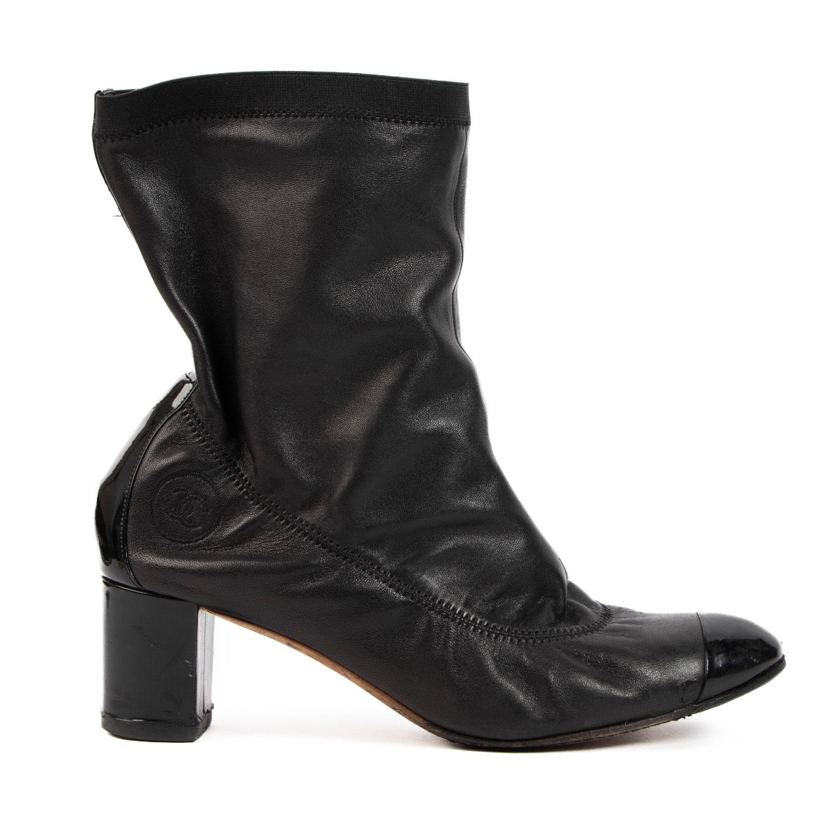Shop 100% authentic second-hand Chanel Black Leather Boots - Size 39 on Labellov.com