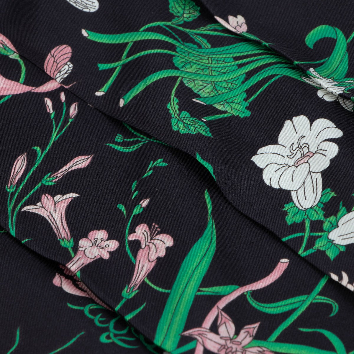 Gucci Flora Print Zijden Twill Geplooide Rok