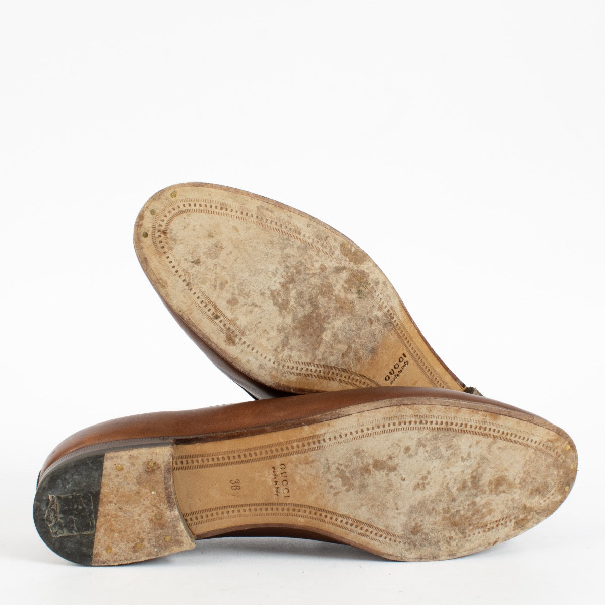 Authentic Second Hand Gucci Brown Jordaan Loafers Size 38 on Labellov.com