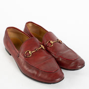 Authentic Second Hand Gucci Burgundy Jordaan Loafers Flats Size 38 on Labellov.com