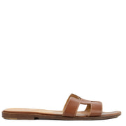 Shop safe online at Labellov in Antwerp, Brussels and Knokke Hermès Gold Oran Sandals - size 39.