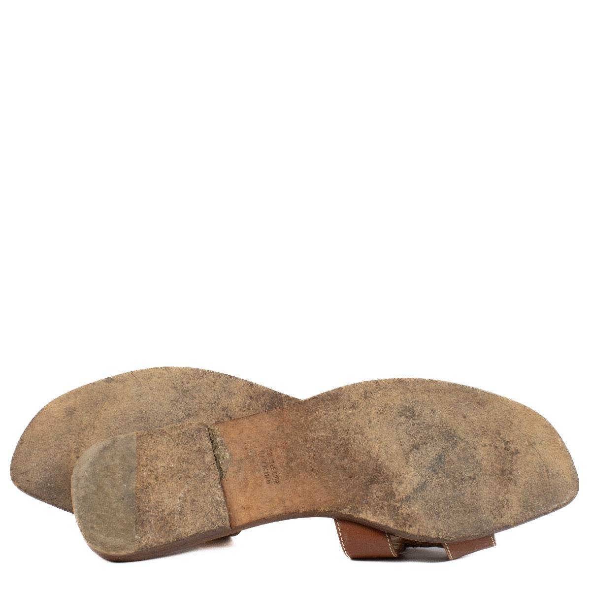 Shop safe online at Labellov in Antwerp, Brussels and Knokke Hermès Gold Oran Sandals - size 39.