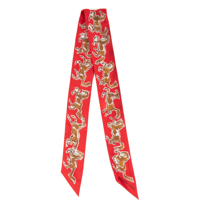 Hermès Chevaux En Liberte Twilly Scarf