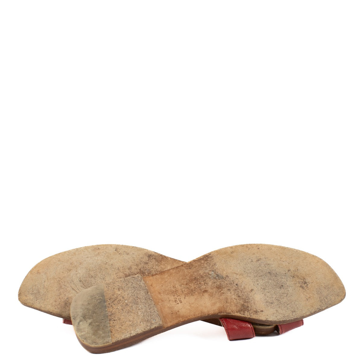 Shop safe online at Labellov in Antwerp, Brussels and Knokke Hermès Red Oran Sandals - size 39.