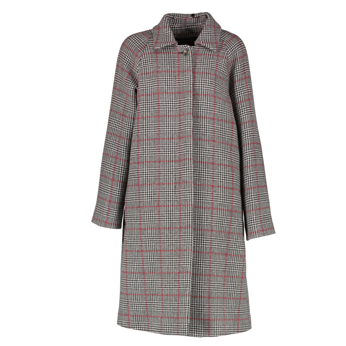 Red Valentino Grijze Pied-de-poule Lange Jas