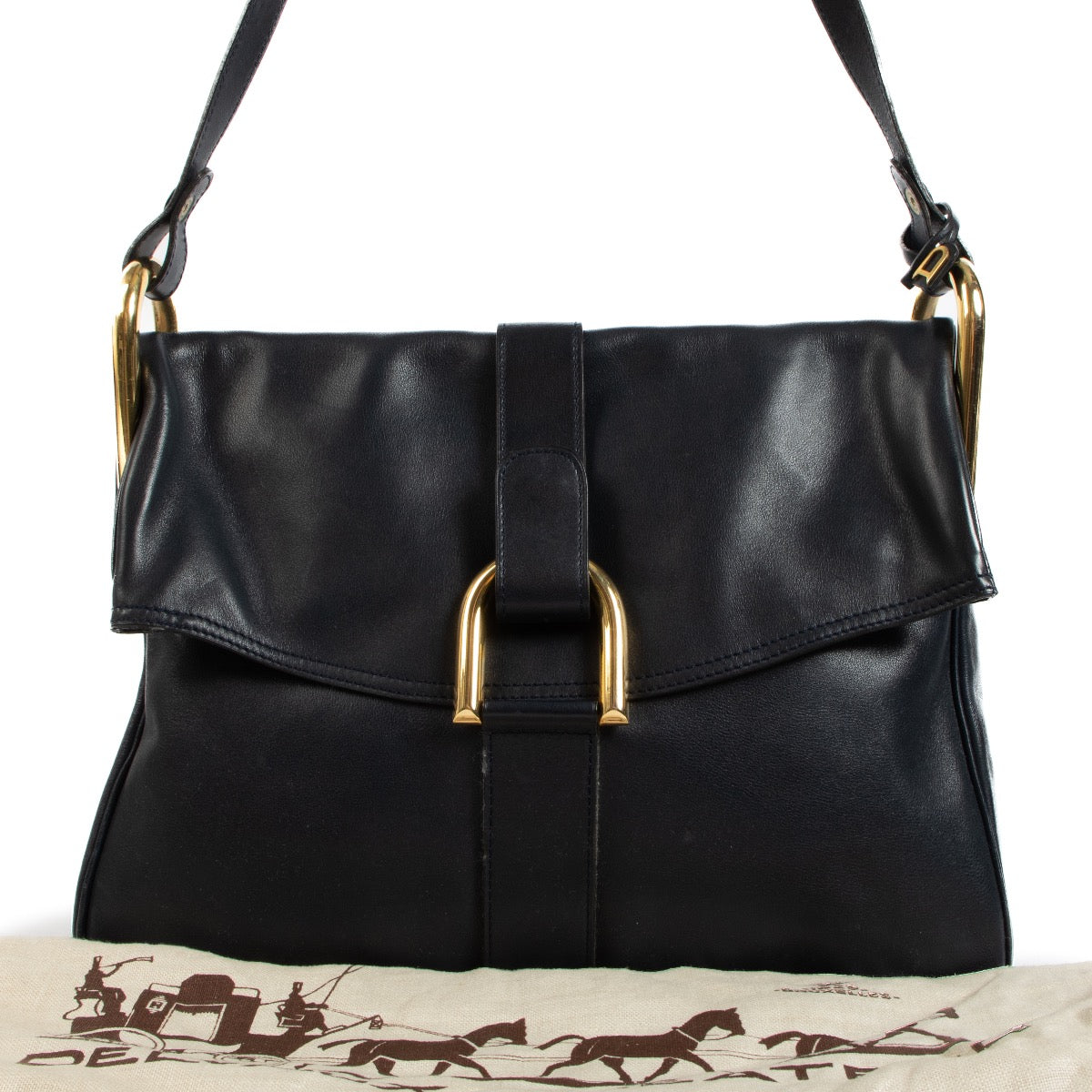 shop 100% authentic second hand Delvaux Blue Givry Vintage Crossbody Bag on Labellov.com