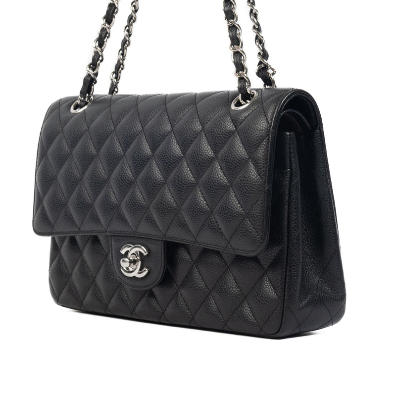 Shop 100% authentic second-hand Chanel Black Medium Caviar Classic Flap Bag on Labellov.com