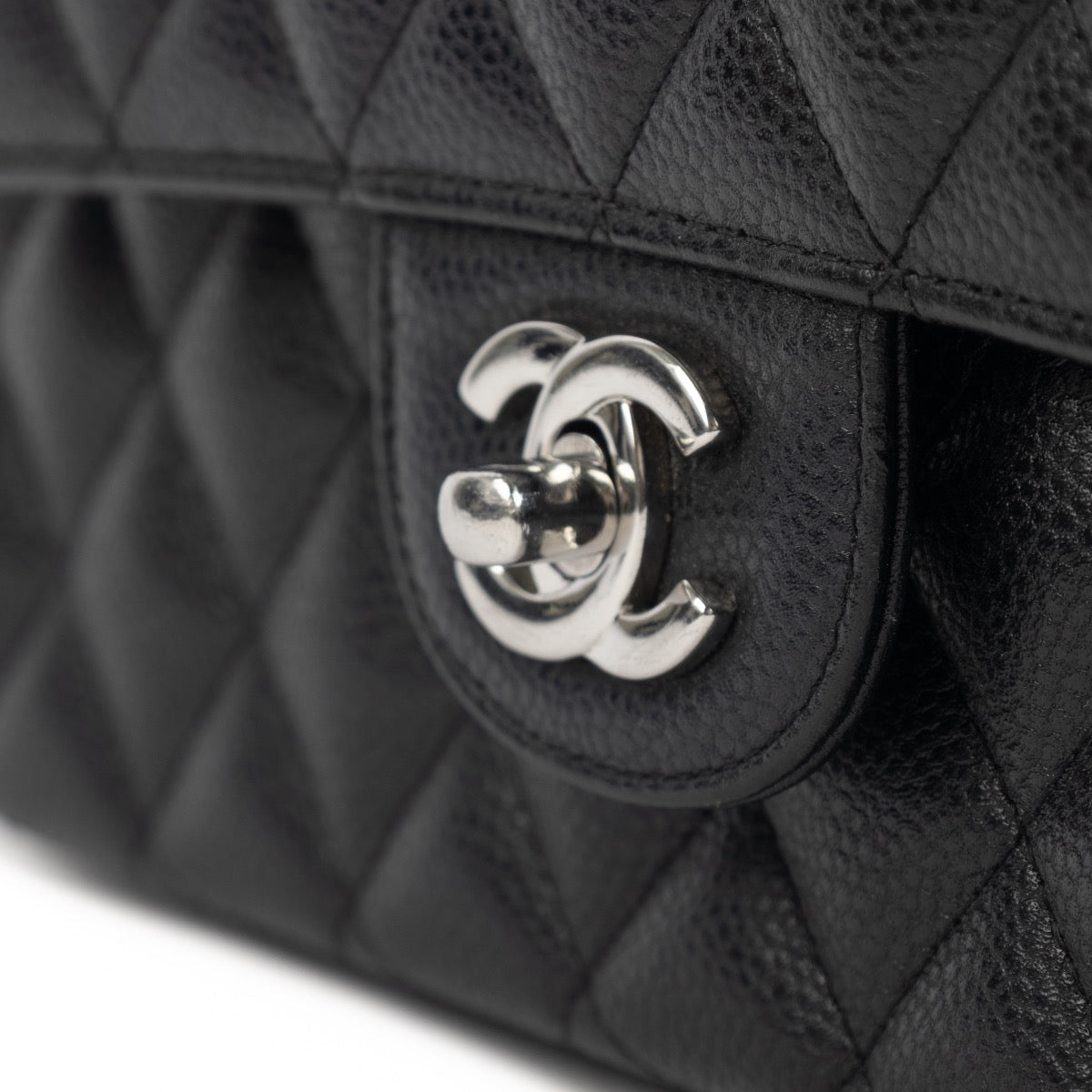 Shop 100% authentic second-hand Chanel Black Medium Caviar Classic Flap Bag on Labellov.com
