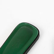 Hermès Oran emerald Epsom leather flat sandals size 39