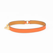 Hermès Rivale double tour orange Epsom leather bracelet size S