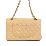 Authentic second hand pre-owned Chanel Beige Caviar Leather Classic Bag on www.labellov.com