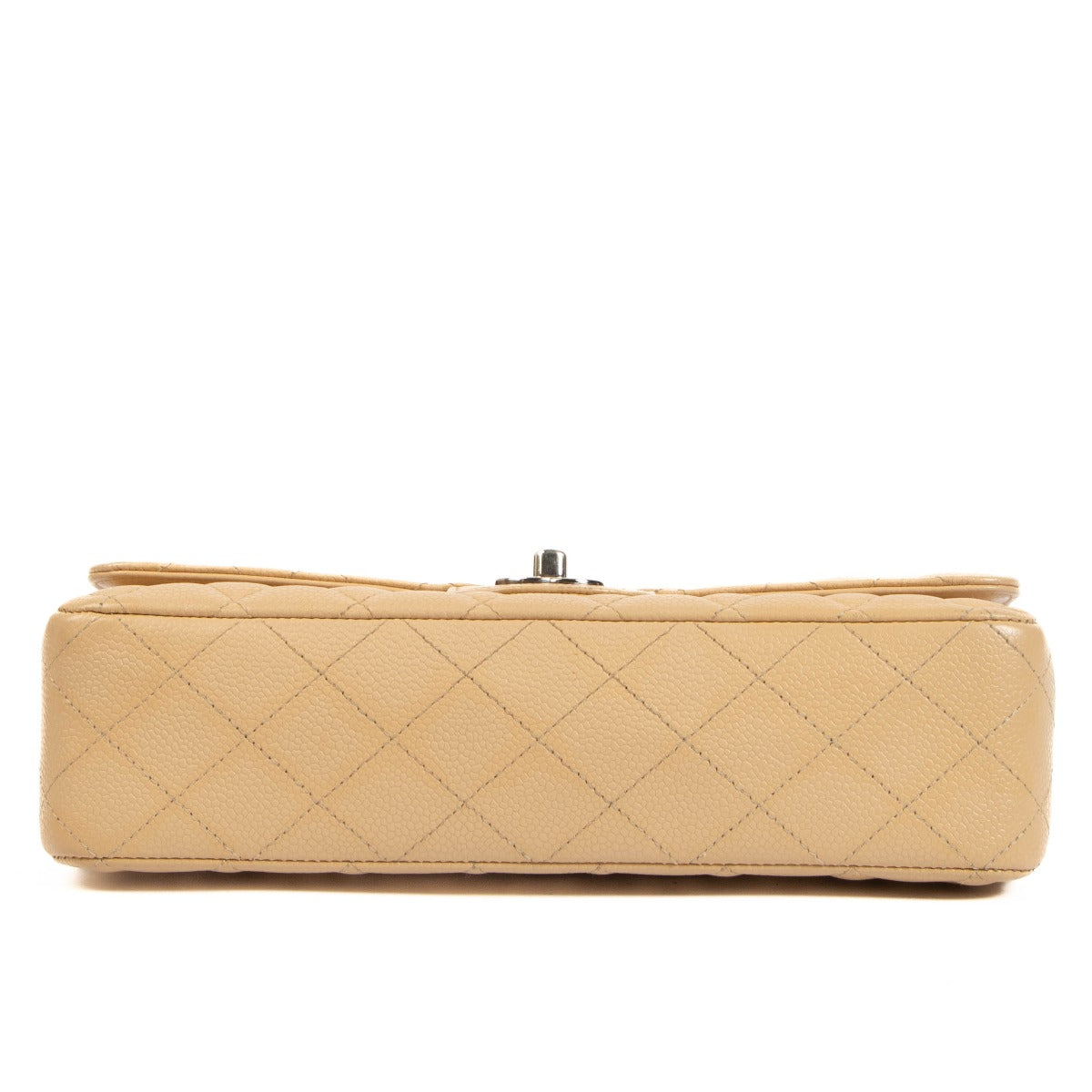 Chanel Beige Caviar Leather Medium Classic Flap Bag