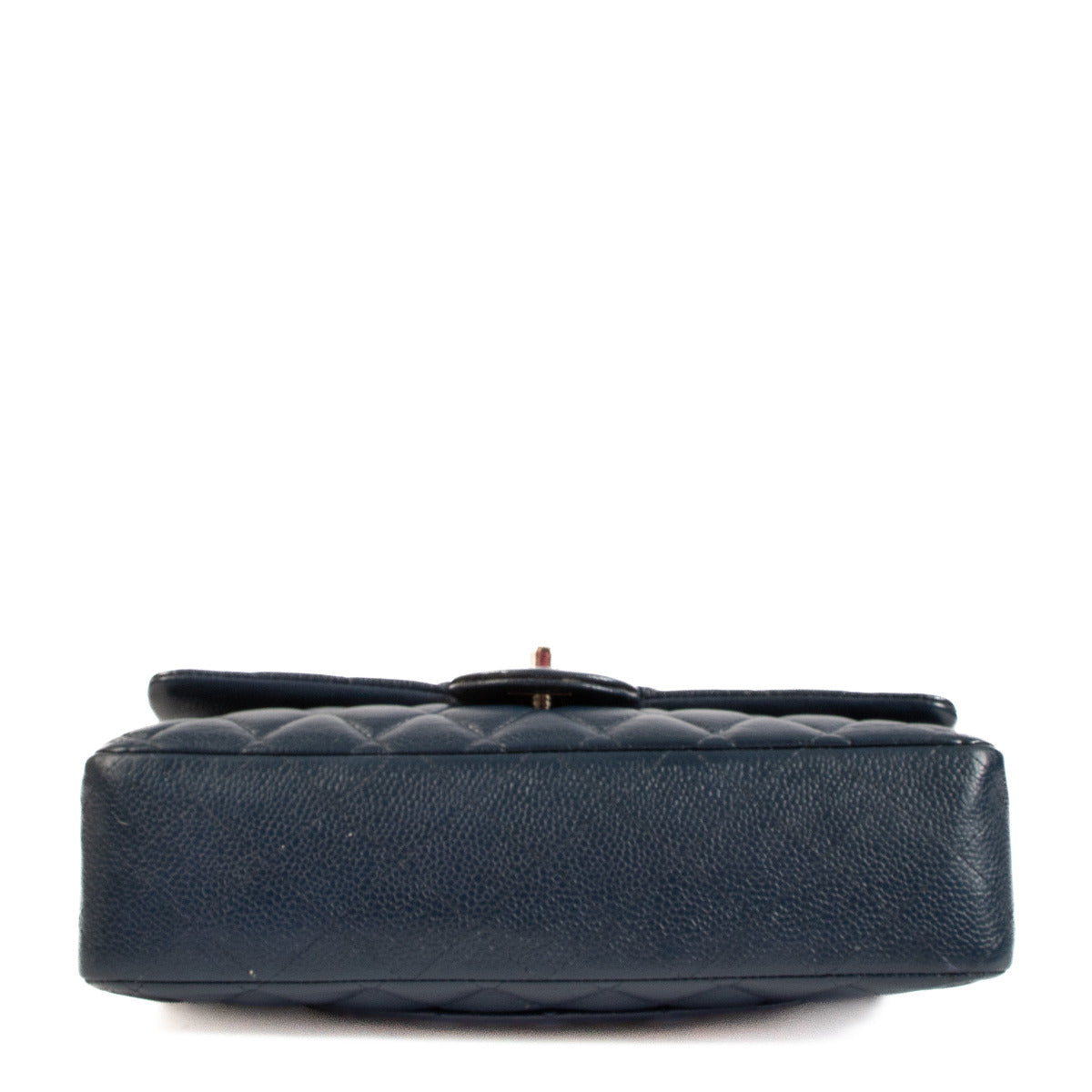 Chanel Navy Blue Medium Caviar Leren Classic Flap Bag