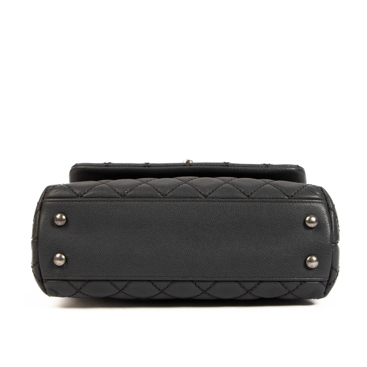 shop 100% authentic second hand Chanel Grey Small Coco Top Handle Bag on Labellov.com
