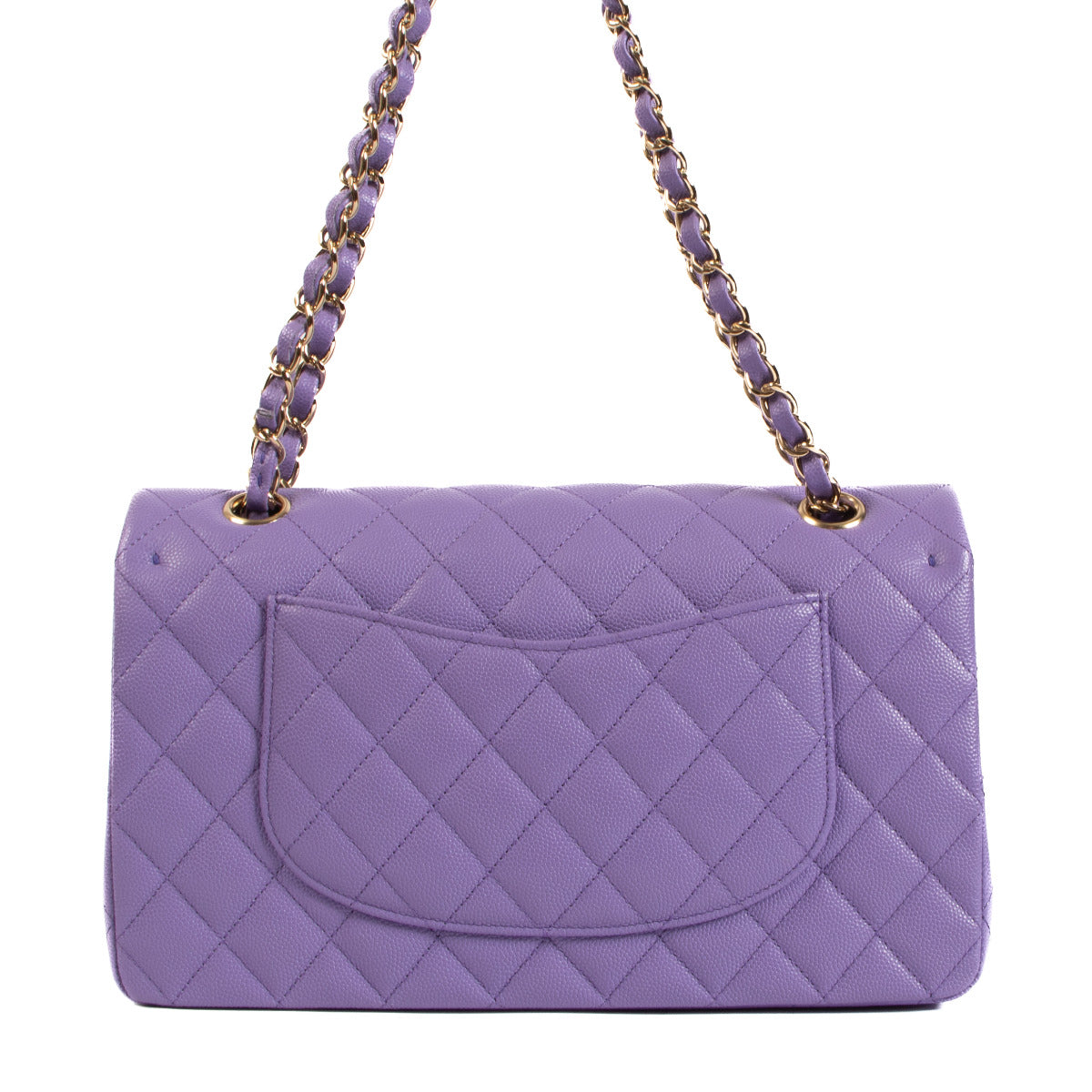 Chanel Purple Caviar Medium Classic Flap Bag