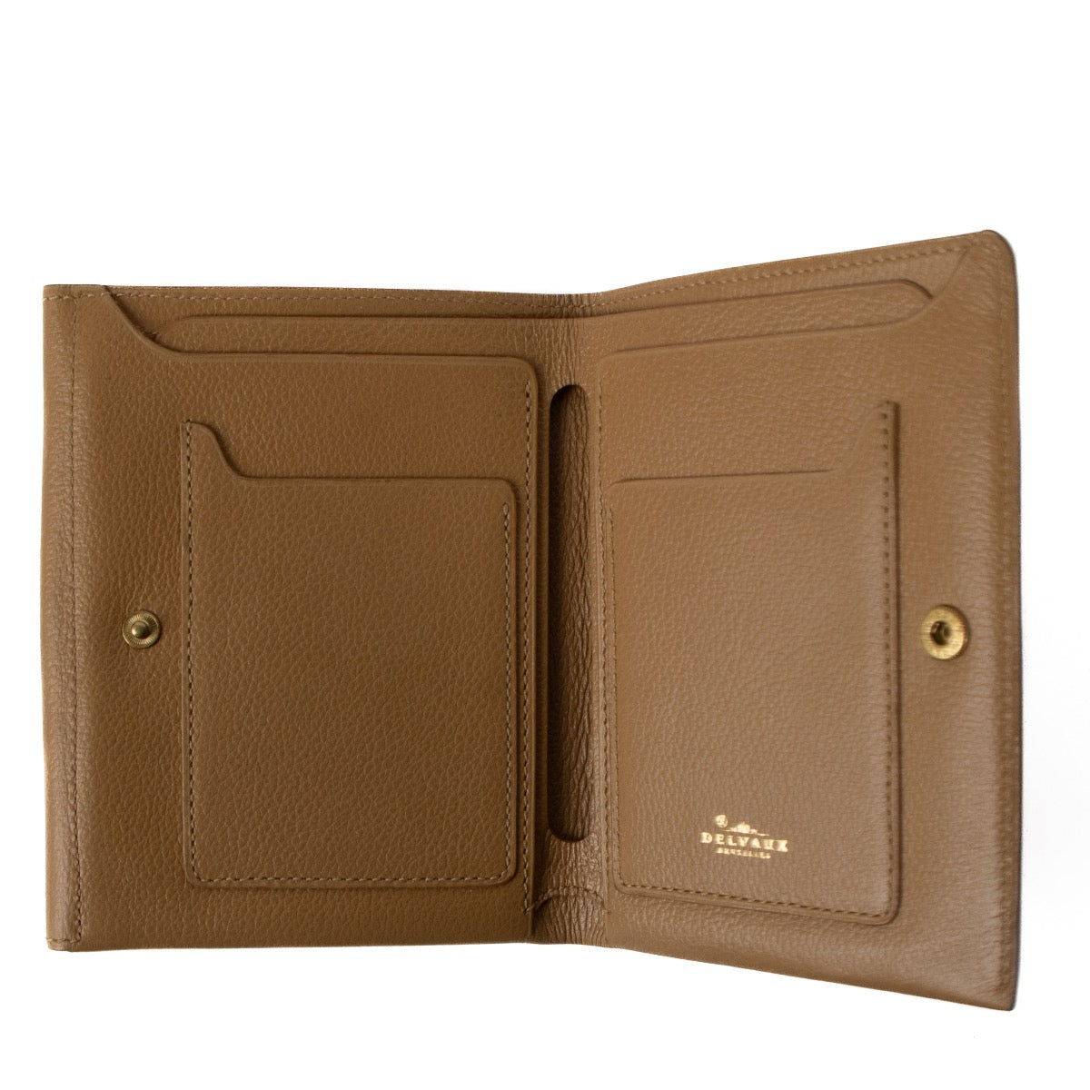 Shop 100% authentic second-hand Delvaux Beige Leather Flap Wallet on Labellov.com