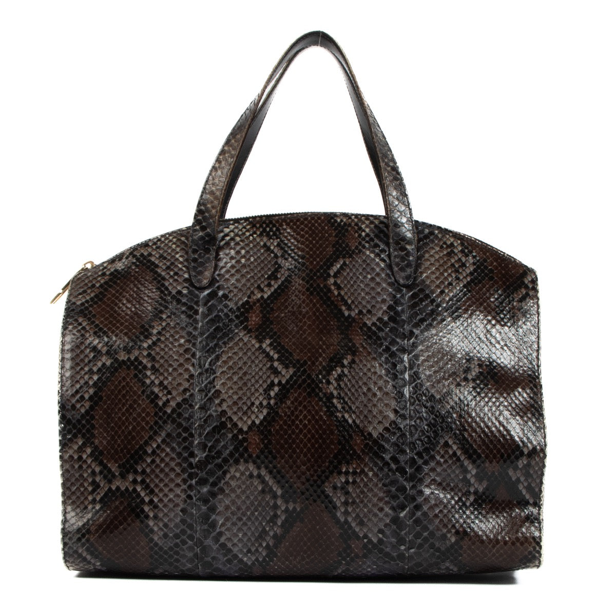 Shop safe online at Labellov in Antwerp, Brussels and Knokke this 100% authentic second hand Gucci Multicolor Python Top Handle