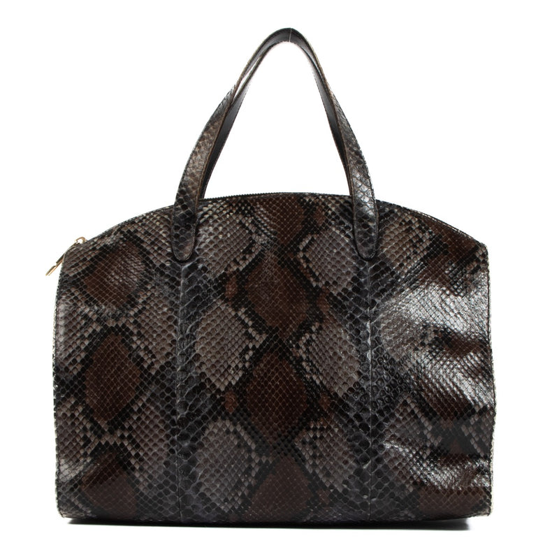 Shop safe online at Labellov in Antwerp, Brussels and Knokke this 100% authentic second hand Gucci Multicolor Python Top Handle