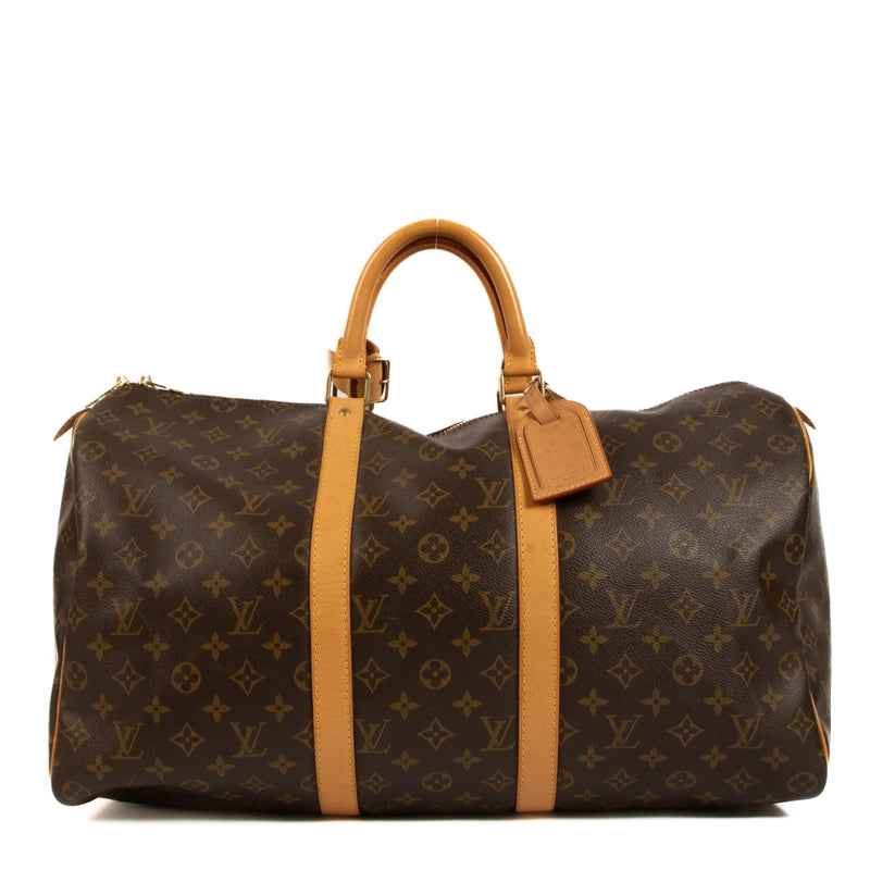 Buy real authentic Louis Vuitton Monogram Keepall 50 Travel Bag safe online at Labellov.com