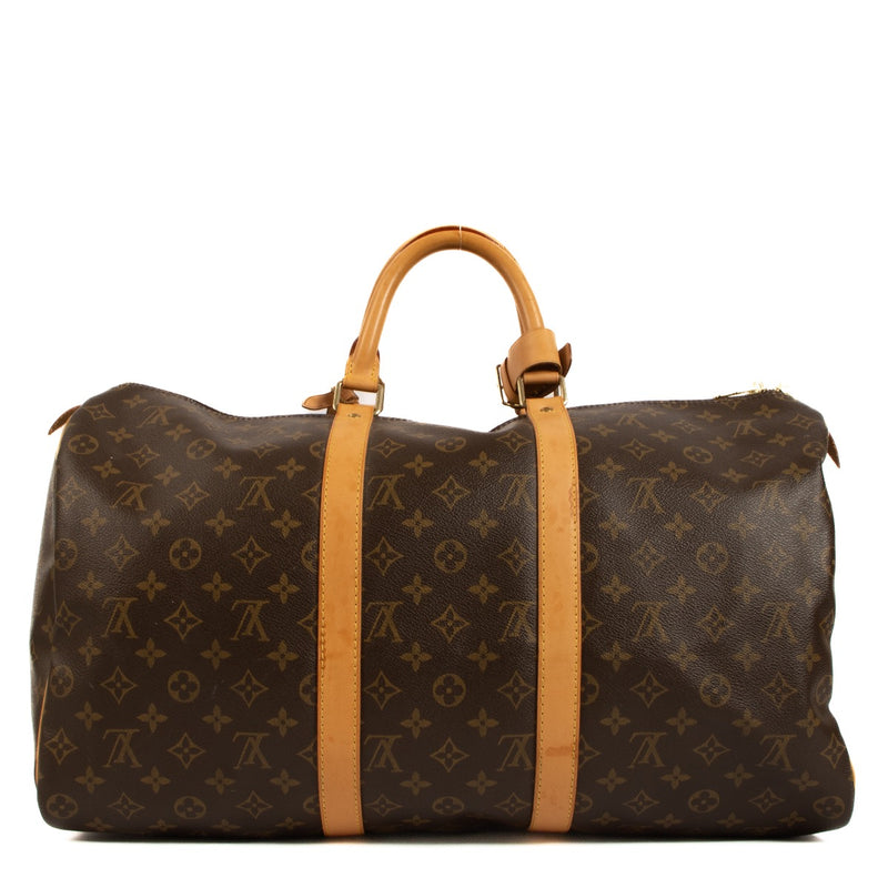 Buy real authentic Louis Vuitton Monogram Keepall 50 Travel Bag safe online at Labellov.com