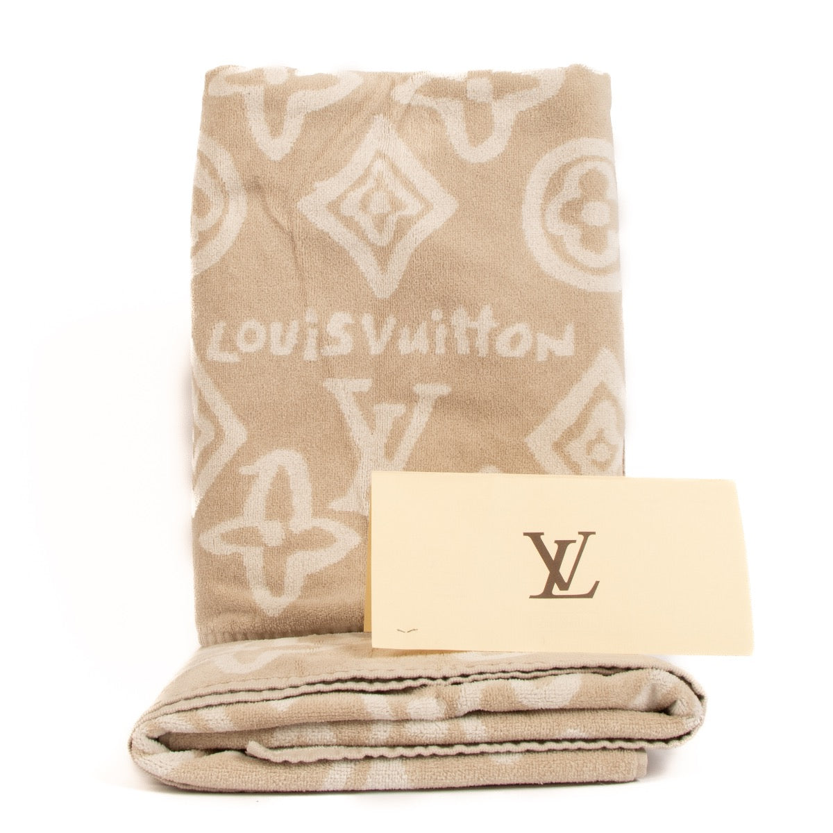 Louis Vuitton Beige Tahitienne Beach Towels