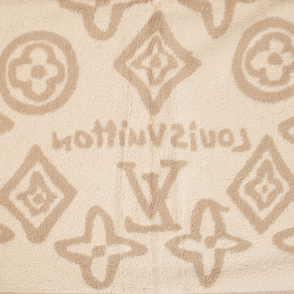 buy real authentic Louis Vuitton Beige Tahitienne Beach Towels safe online at Labellov.com