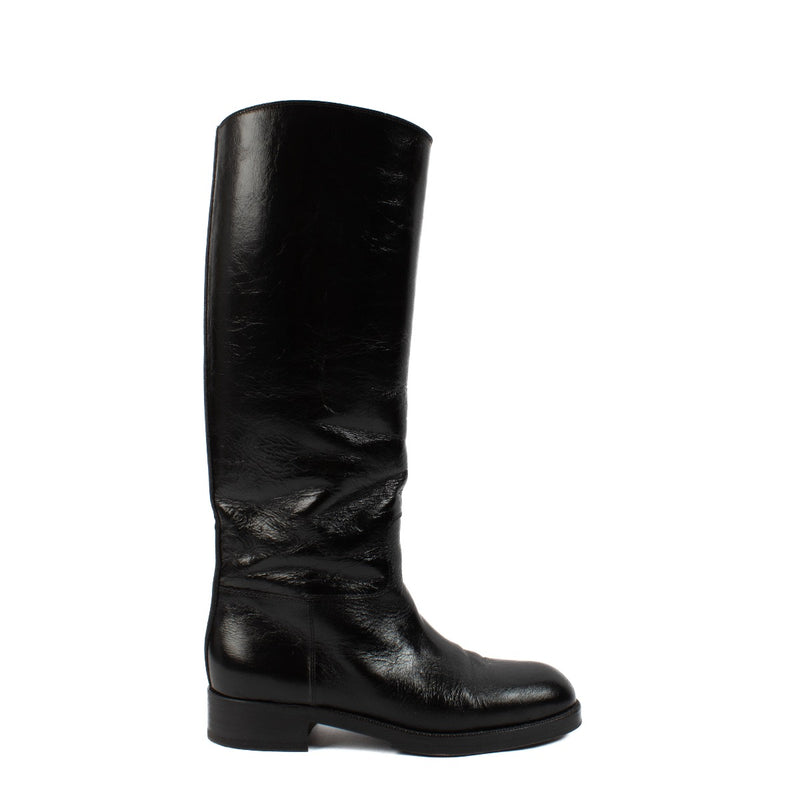 Shop 100% authentic secondhand Chanel Black CC Riding Boots on Labellov.com