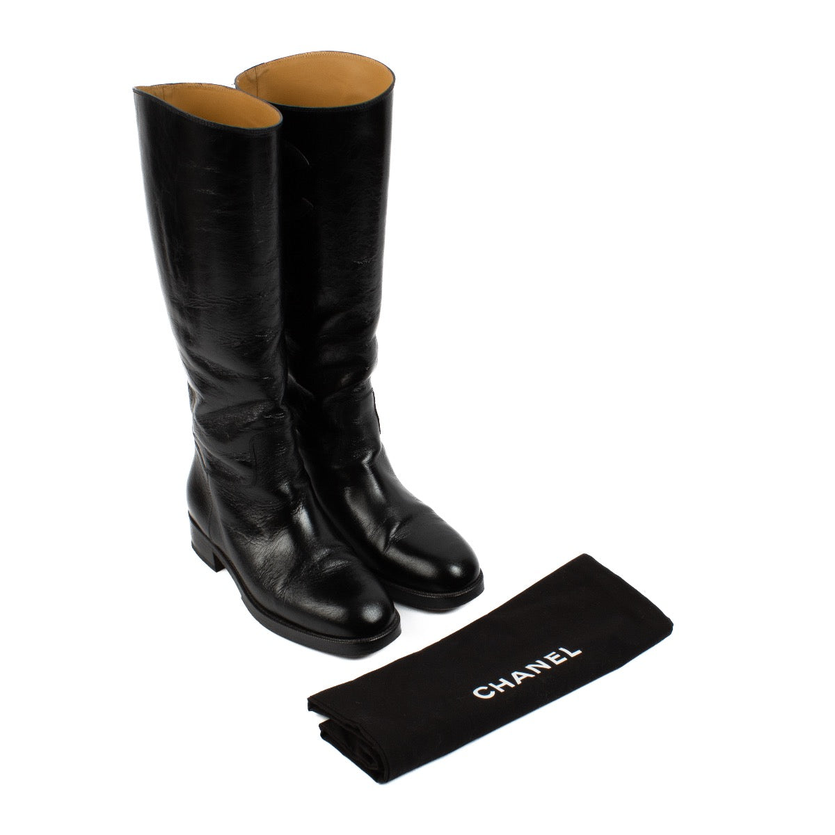 Shop 100% authentic secondhand Chanel Black CC Riding Boots on Labellov.com