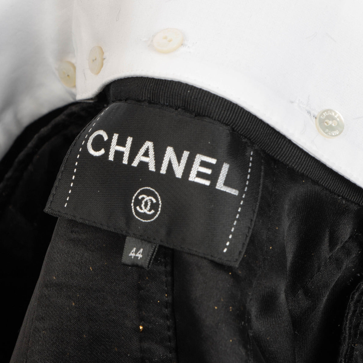 Chanel Tweed Mock Shirt Jacket - size FR44
