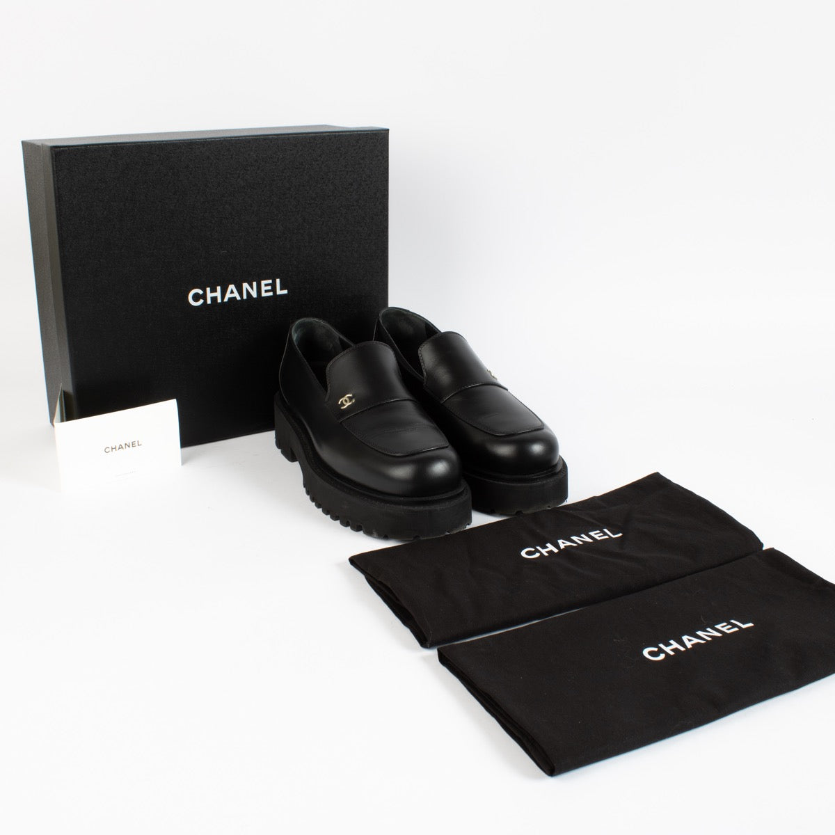 Shop 100% authentic second hand Chanel Black Loafers on Labellov.com