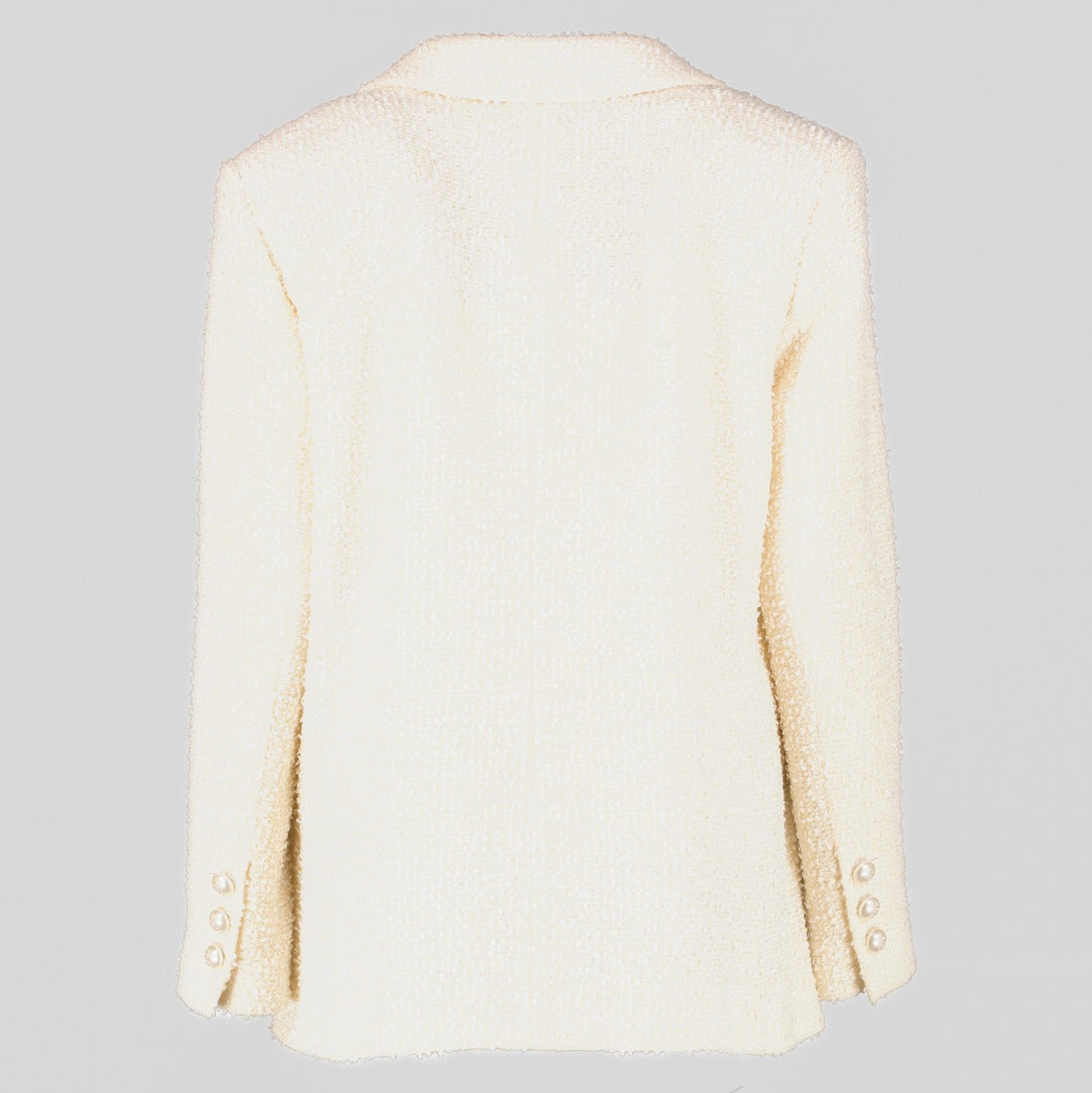 Veste Blazer Chanel 19C La Pausa en Tweed Blanc - Taille FR44