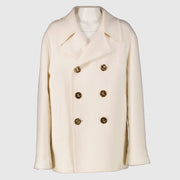 Christian Dior White Coat in alpaca, cashmere and wool – Size FR 42.