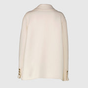 Christian Dior White Coat in alpaca, cashmere and wool – Size FR 42.