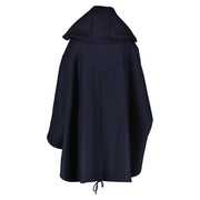 Dior Blue Wool Logo Hooded Poncho