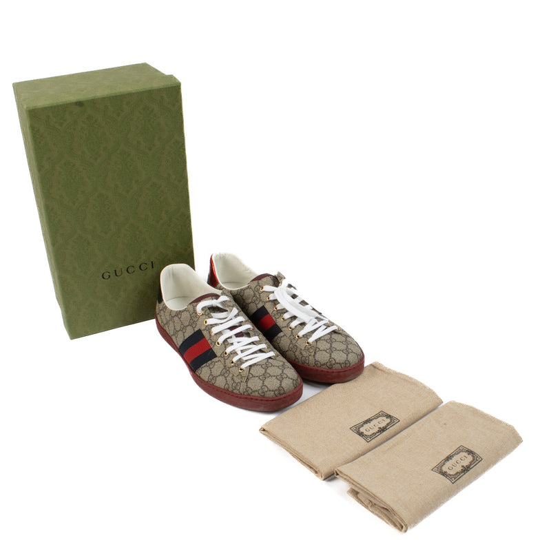 Shop 100% authentic secondhand Gucci GG Supreme Canvas Ace Sneakers - size 46 on Labellov.com