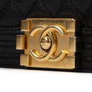 Shop safe online at Labellov in Antwerp, Brussels and Knokke this 100% authentic second hand Chanel Black Caviar Leather Large Boy Bag