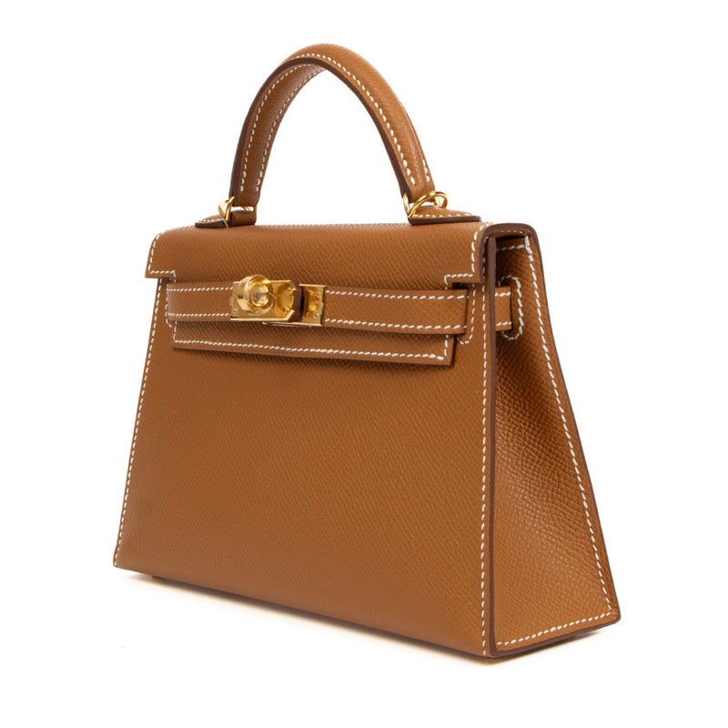 Hermès 2023 Kelly Mini II Gold Epsom