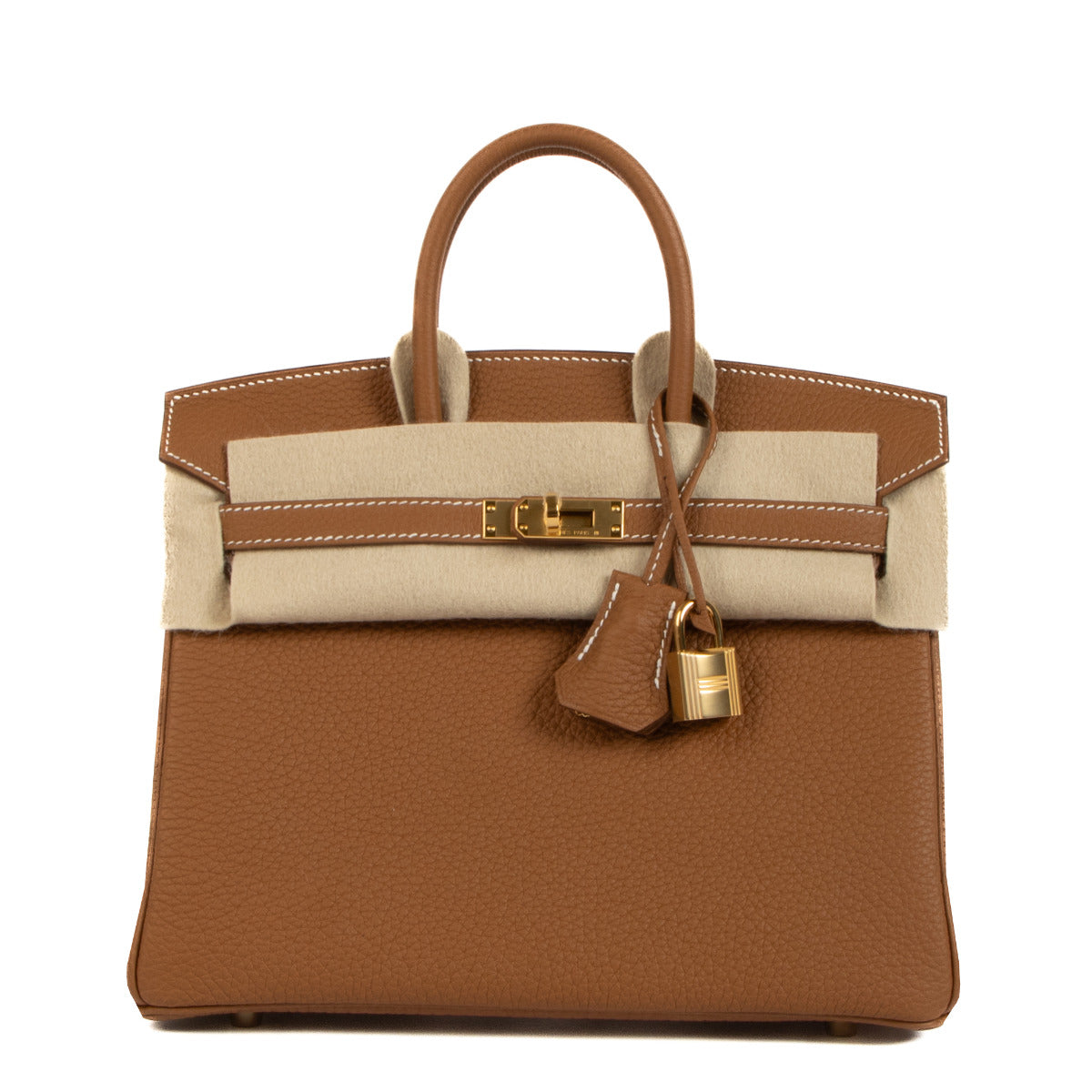 Skip the waiting list and get your hands on this one of a kind unique Hermès Birkin 25 Gold Togo GHW for the best price.