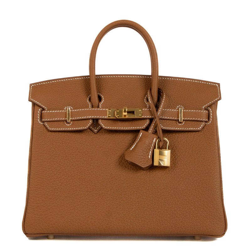 Buy with confidence a 100% authentic Hermès Birkin 25 Gold Togo GHW