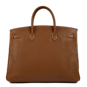 Hermès Birkin 40 Togo Gold PHW for the best price at Labellov secondhand luxury in Antwerp.