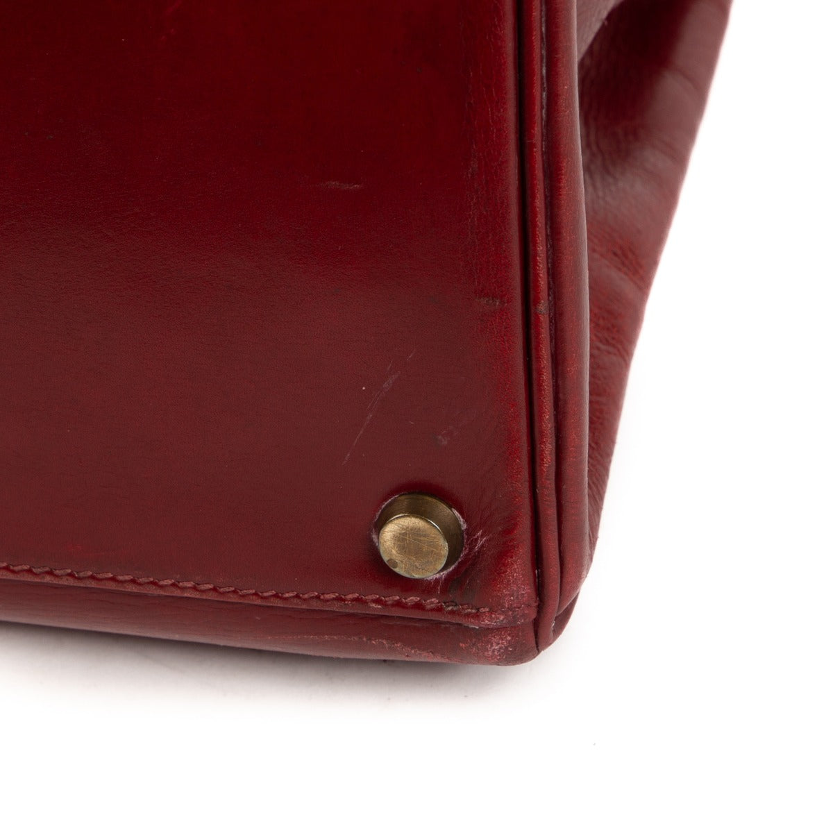Hermès Kelly 35 Box Calf Burgundy GHW
