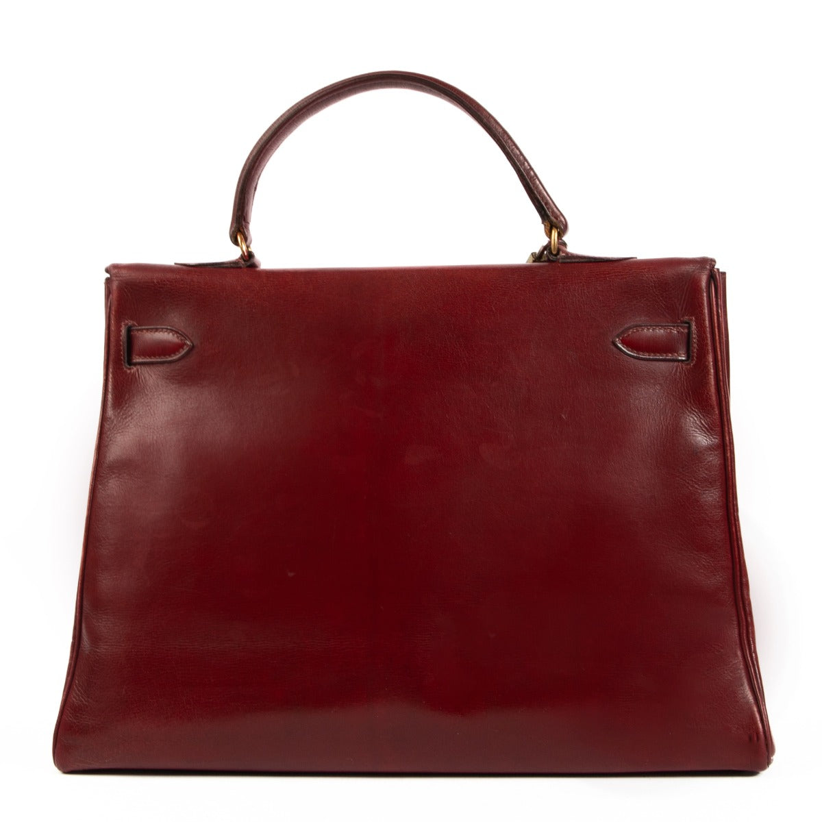 Hermès Kelly 35 Box Calf Burgundy GHW