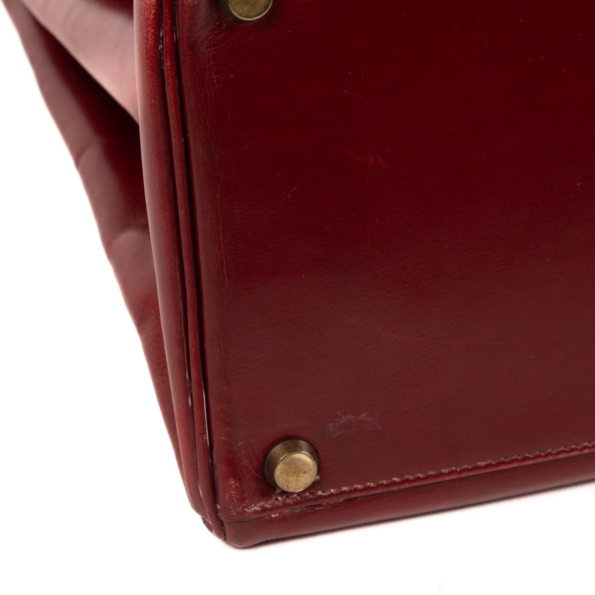 Hermès Kelly 35 Box Calf Burgundy GHW