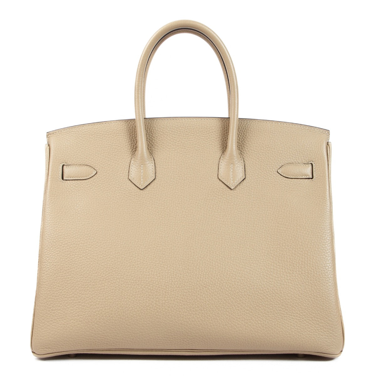 Authentic second hand Hermès Birkin 35 Trench Clemence PHW on www.labellov.com