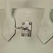 Hermes Birkin 25 Gris Neve Logo Detail