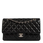 Shop safe online at Labellov in Antwerp, Brussels and Knokke this 100% authentic second hand Chanel Black Medium Caviar Leather Classic Flap Bag