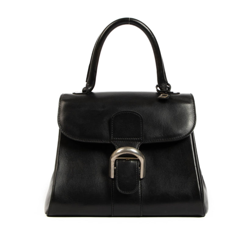 Shop safe online at Labellov in Antwerp Brussels and Knokke this 100% authentic second hand Delvaux Black Box Calf Brillant PM