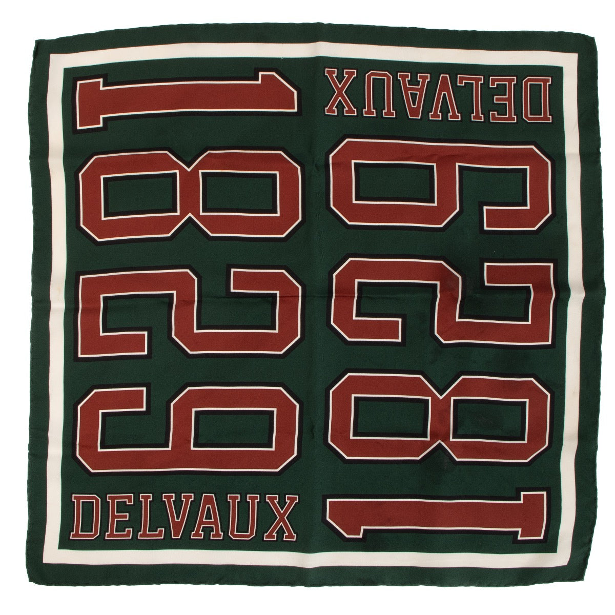 Buy an authentic Delvaux Green Brillant Hero Silk Scarf at Labellov in Antwerp.