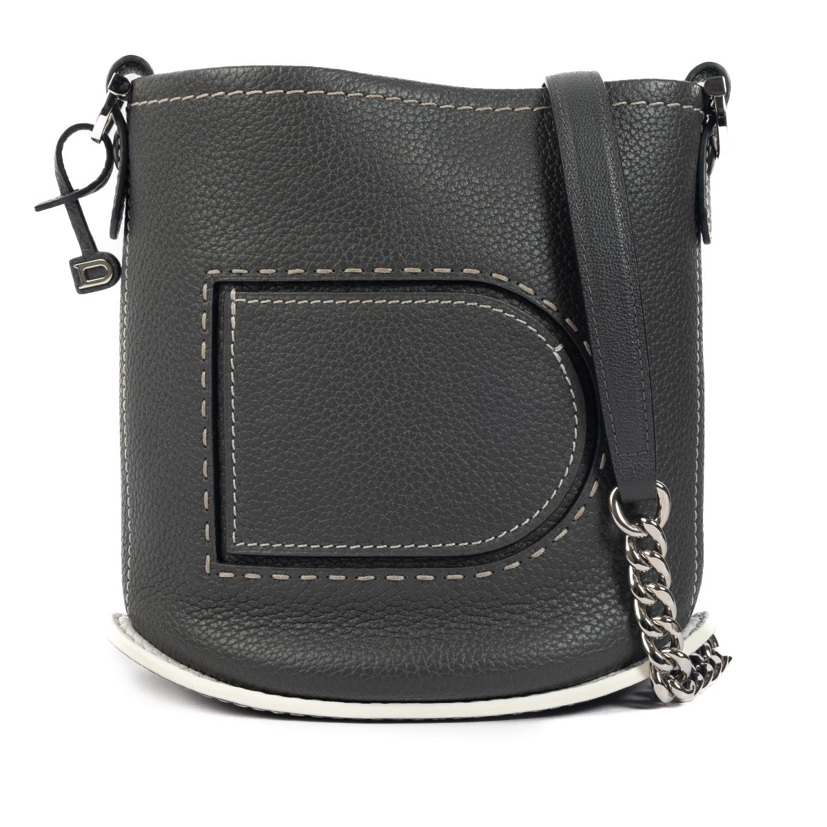 Shop 100% authentic second-hand Delvaux Grey Le Pin Mini Crossbody Bag on Labellov.com