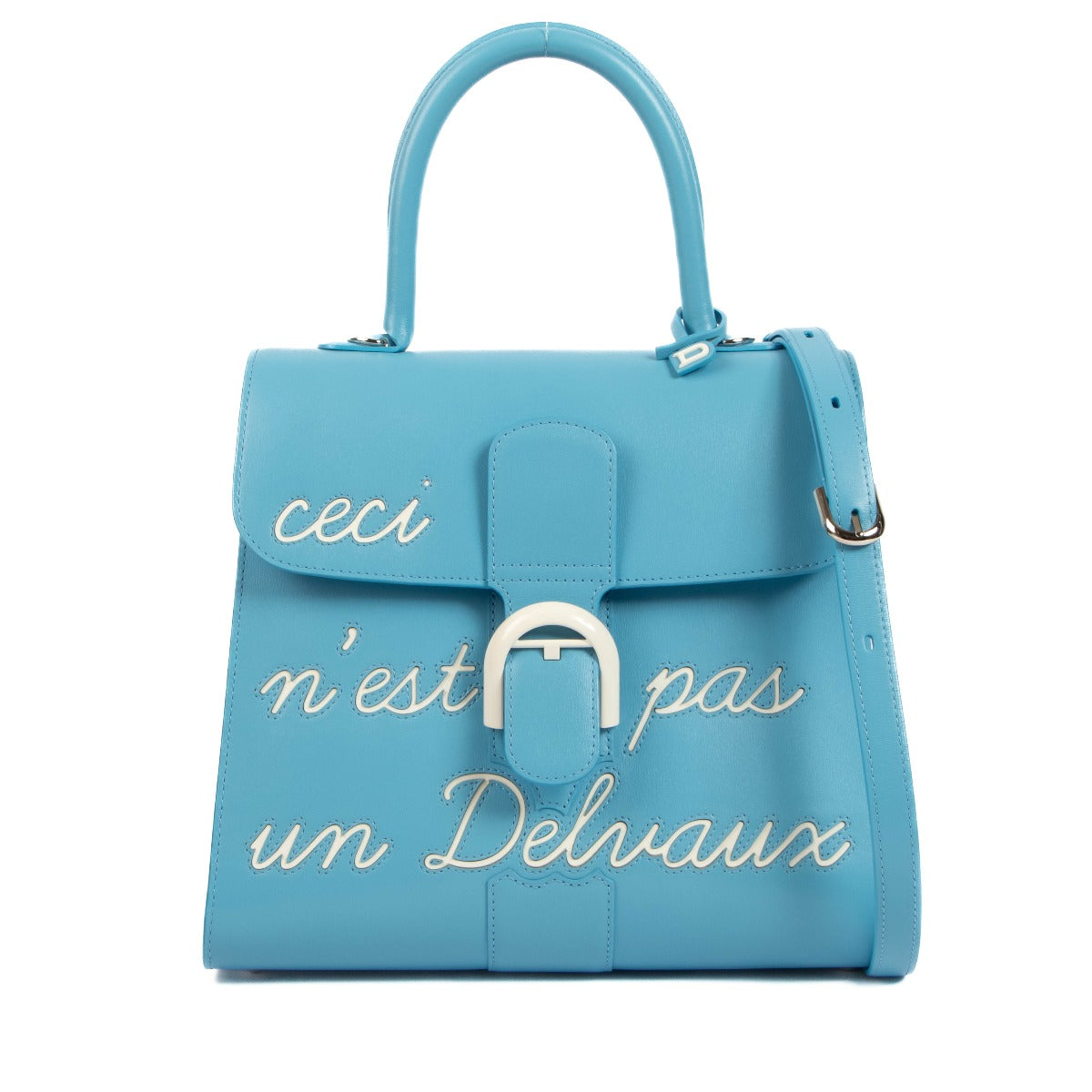 Shop authentic second hand Delvaux Brillant L'Humour MM Ceci N'est Pas Un Delvaux René Magritte on www.labellov.com